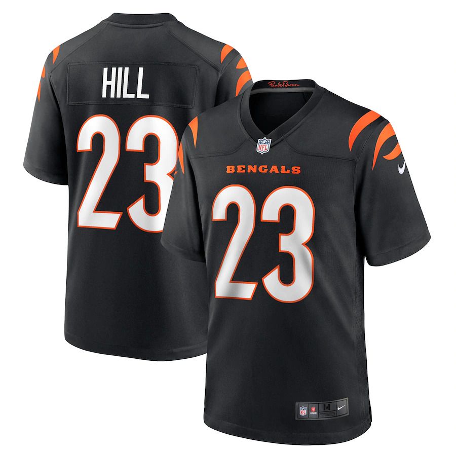 Men Cincinnati Bengals #23 Daxton Hill Nike Black 2022 NFL Draft First Round Pick Game Jersey->seattle seahawks->NFL Jersey